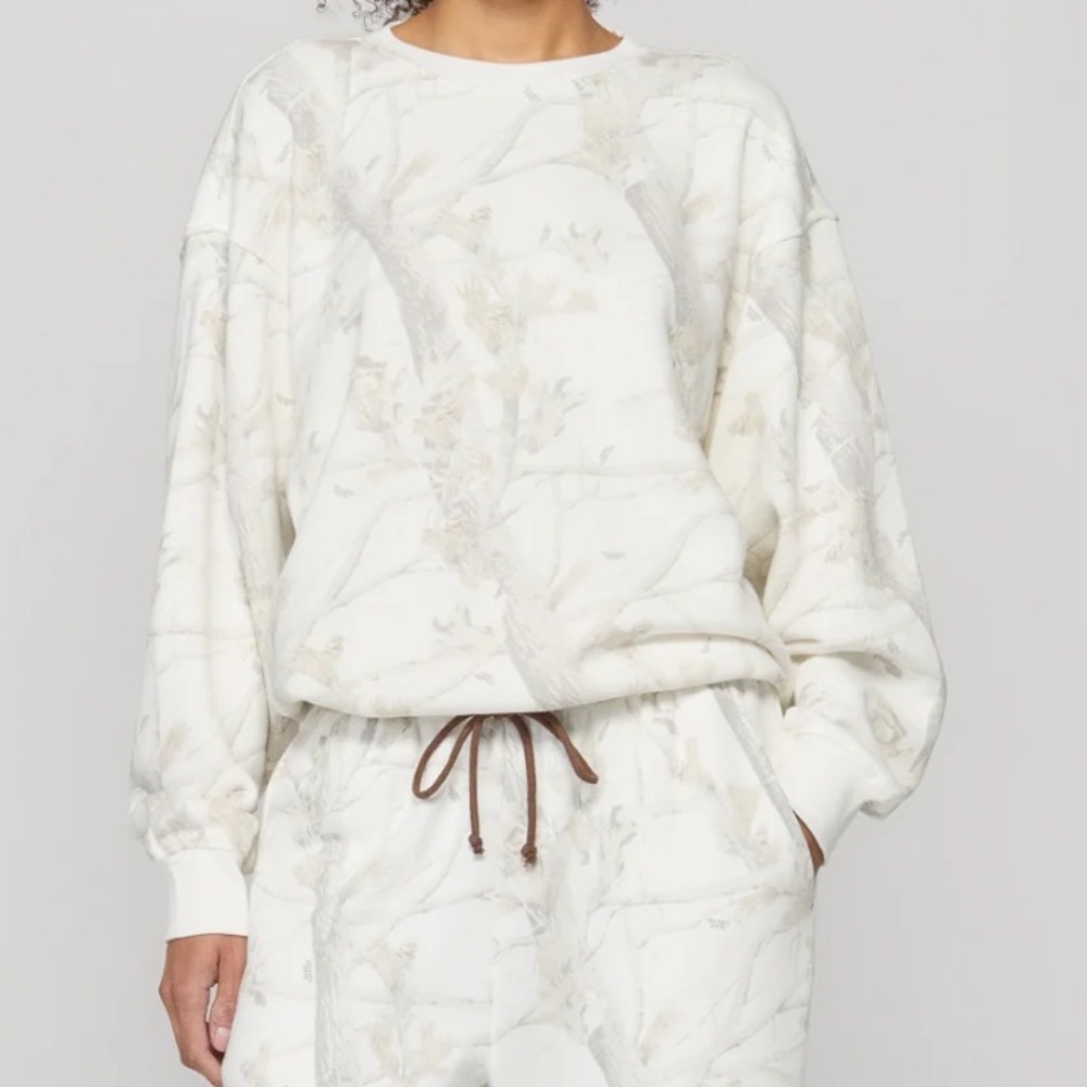 Dairy Boy • Oversized Crewneck - Woodland Camo/ Teddy Applique
